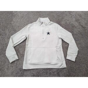 Dallas Cowboys Pullover Womens Small 1/4 Zip NFL Football Tommy Bahama White